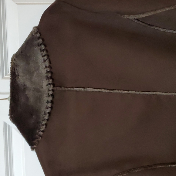 SALE Jones New York Faux Suede Fur Petite Women's Coat size M - Picture 6 of 9